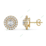 Load image into Gallery viewer, Double Halo Stud Earring STDO026