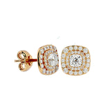 Load image into Gallery viewer, Double Halo Stud Earring STDO038