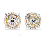 Load image into Gallery viewer, Round Double Halo Studs Earring STDO1384
