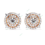 Load image into Gallery viewer, Round Double Halo Studs Earring STDO1384