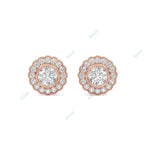 Load image into Gallery viewer, Bezel, Halo Stud Earring STHA023