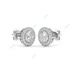 Load image into Gallery viewer, Bezel Halo Stud Earring STHA023
