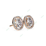 Load image into Gallery viewer, Oval Halo Studs Earring STHA1341