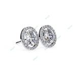 Load image into Gallery viewer, Oval Halo Studs Earring STHA1341