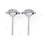 Load image into Gallery viewer, Oval Halo Studs Earring STHA1341