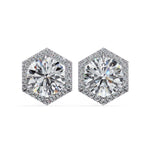 Load image into Gallery viewer, Round Halo Studs Earring STHA1358