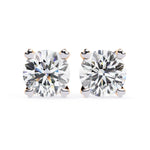 Load image into Gallery viewer, Round Heart Prong Studs Earring STHE1349