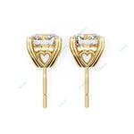 Load image into Gallery viewer, Round Heart Prong Studs Earring STHE1349