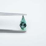 Load image into Gallery viewer, Shield lab grown green sapphire