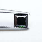 Load image into Gallery viewer, Square princess black moissanite