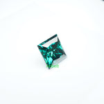 Load image into Gallery viewer, Square princess green moissanite