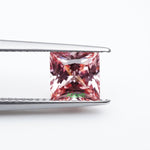 Load image into Gallery viewer, Square princess lab grown champagne sapphire