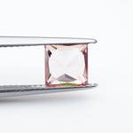 Load image into Gallery viewer, Square princess lab grown champagne sapphire