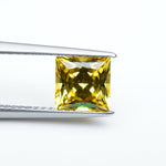 Load image into Gallery viewer, Square princess lab grown yellow sapphire