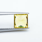 Load image into Gallery viewer, Square princess lab grown yellow sapphire