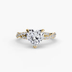 Load image into Gallery viewer, The Twisted Pavé Solitaire