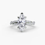 Load image into Gallery viewer, The Twisted Pavé Solitaire