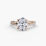 Load image into Gallery viewer, The Twisted Pavé Solitaire