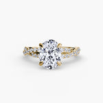 Load image into Gallery viewer, The Twisted Pavé Solitaire