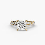 Load image into Gallery viewer, The Twisted Pavé Solitaire