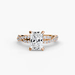 Load image into Gallery viewer, The Twisted Pavé Solitaire