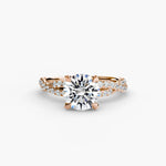 Load image into Gallery viewer, The Twisted Pavé Solitaire