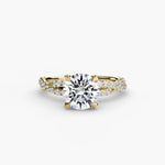 Load image into Gallery viewer, The Twisted Pavé Solitaire