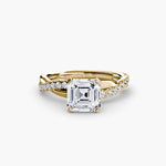 Load image into Gallery viewer, The Emerald Twist Pavé Ring