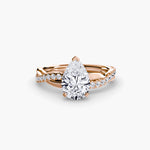 Load image into Gallery viewer, The Emerald Twist Pavé Ring