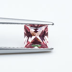 Load and play video in Gallery viewer, Square princess lab grown champagne sapphire