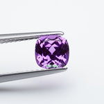 Load and play video in Gallery viewer, Cushion lab grown purple sapphire