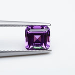 Load and play video in Gallery viewer, Asscher lab grown purple sapphire
