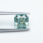 Load and play video in Gallery viewer, Asscher teal moissanite