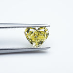 Load and play video in Gallery viewer, Heart lab grown yellow diamond