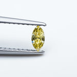 Load and play video in Gallery viewer, Marquise lab grown yellow diamond