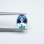 Load and play video in Gallery viewer, Oval lab grown aqua spinel