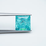 Load and play video in Gallery viewer, Square princess lab grown Paraiba YAG ice crush