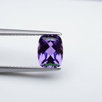 Load and play video in Gallery viewer, Cushion lab grown purple sapphire