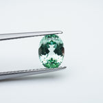 Load and play video in Gallery viewer, Oval lab grown green sapphire