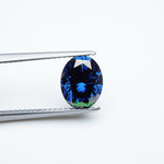 Load and play video in Gallery viewer, Oval blue moissanite