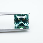 Load and play video in Gallery viewer, Square princess lab grown green sapphire