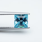 Load and play video in Gallery viewer, Square princess lab grown santa maria sapphire