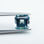 Load and play video in Gallery viewer, Asscher lab grown santa maria sapphire