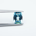 Load and play video in Gallery viewer, Antique cushion lab grown Santa Maria sapphire