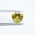 Load and play video in Gallery viewer, Heart lab grown yellow sapphire