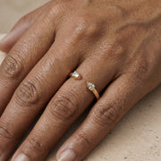 0.10 CTW Pear Lab-Grown Diamond Minimalist Open Band