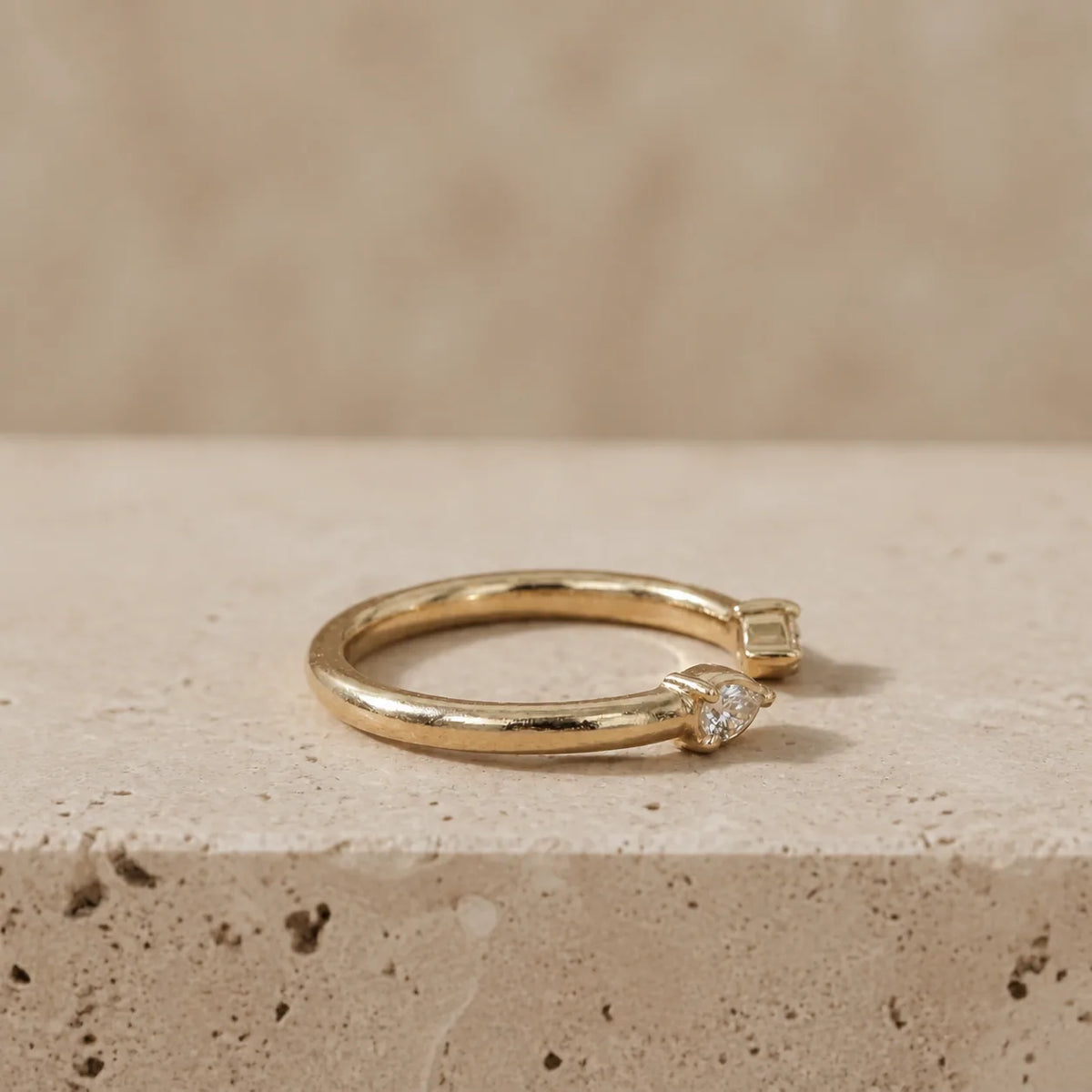 0.10 CTW Pear Lab-Grown Diamond Minimalist Open Band