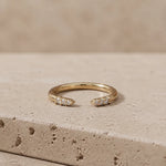 0.25 CTW Round Lab-Grown Diamond Cluster Open-Gap Wedding Band