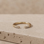 0.25 CTW Round Lab-Grown Diamond Cluster Open-Gap Wedding Band