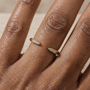 0.25 CTW Round Lab-Grown Diamond Cluster Open-Gap Wedding Band